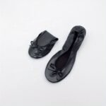 Women'S Portable Ballet Flats, Bowknot Rollable Soft Sole Wedding Flat Shoes, Comfy Dancing Flat Shoes With Purse Bag - Image 19