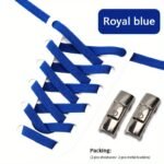 1Pair No-Tie Shoelaces With Buckles For Sneakers Sports Shoes - Image 5