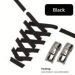 1Pair No-Tie Shoelaces With Buckles For Sneakers Sports Shoes - Image 13