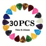 Upgrade Your Guitar Playing With 15/30/60Pcs Of 0.46Mm Thickness Guitar/Ukulele Picks - Suitable For Bass, Electric & Acoustic Guitars! - Image 5