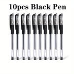 10Pcs Gel Pens Set Black Blue Red Refill Gel Pen Bullet Tip 0.5Mm School & Office Supplies Stationery Kawaii Accessories Stationery Japanese Office School Cute - Image 3