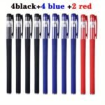 10Pcs Gel Pens Set Black Blue Red Refill Gel Pen Bullet Tip 0.5Mm School & Office Ball-Point Pen Supplies Stationery Kawaii Accessories Stationery - Image 9