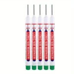 5Pcs/Set Extended Nib 20Mm Red Black Blue White Green Ink Long Head Markers Bathroom Woodworking Decoration Metal Plastic Wood Multi-Functional Write Deep Hole Marker Pens - Image 11
