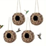 2Pcs/3Pcs/4Pcs Hand Woven Hummingbird Nest House - Perfect For Outdoor Garden And Yard, Ball Shape Design For Comfortable Nesting - Image 5