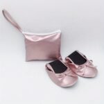 Women'S Portable Ballet Flats, Bowknot Rollable Soft Sole Wedding Flat Shoes, Comfy Dancing Flat Shoes With Purse Bag - Image 13