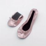 Women'S Portable Ballet Flats, Bowknot Rollable Soft Sole Wedding Flat Shoes, Comfy Dancing Flat Shoes With Purse Bag - Image 22