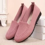 Women'S Knitted Solid Color Loafers, Lightweight Non-Slip Flat Slip On Shoes, Casual Walking Shoes - Image 10