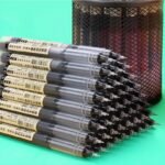 10Pcs/Straight Liquid Ball Pen Quick Drying Test Signature Gel Pen 0.5Mm Black Blue Ink School Office Student Ball Pen Stationery School Rollerball Pen - Image 11
