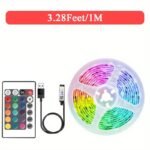 30M/98.4Ft 5V Led Strip Set 5050 Rgb Colorful 24-Key Ir Bt Controller Tv Background Ambient Light, Suitable For Living Room, Bedroom Neon Light Flashing, Flexible Cabinet Light Home Office Decoration - Image 9
