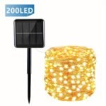 1Pc 7.01/11.89/21.95/31.7Meter 50/100/200/300Led Solar String Lights Outdoor, Ipx4 Copper Wire 8 Modes Solar Fairy Lights Garden Patio Tree Christmas Party Wedding Warm White Colorful White Plastic Card Board Pure Copper Wire - Image 5