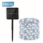 1Pc 7.01/11.89/21.95/31.7Meter 50/100/200/300Led Solar String Lights Outdoor, Ipx4 Copper Wire 8 Modes Solar Fairy Lights Garden Patio Tree Christmas Party Wedding Warm White Colorful White Plastic Card Board Pure Copper Wire - Image 15