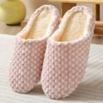 Women'S Indoor Plush Lined Flat Slippers, Warm & Comfy Closed Toe Slides Shoes, House Non-Slip Shoes - Image 7