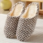 Women'S Indoor Plush Lined Flat Slippers, Warm & Comfy Closed Toe Slides Shoes, House Non-Slip Shoes - Image 11
