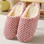 Women'S Indoor Plush Lined Flat Slippers, Warm & Comfy Closed Toe Slides Shoes, House Non-Slip Shoes - Image 3