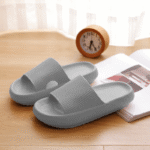 Unisex, Cloudyzz Unisex Cozislides Slip-On Slippers - Soft Eva Non-Slip Indoor/Outdoor House Shoes, Lightweight Cushioned Comfort For All Seasons, 7 Color Options (Beige, Blue, Black & More), Cute Slippers, Allseason Footwear, Ribbed Texture Design, Durable Slipresistant - Image 13