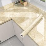 1 Roll Self-Adhesive Marble Texture Kitchen & Bathroom Wallpaper - Removable Peel & Stick Film With White/Gray/Black Marble Pattern, Glossy Finish, Easy Application For Countertops, Walls, Sinks, Shower Doors - Durable Surface Protector, Scratch &, Easy Clean, Peelable Film, Textured Surface, Seamless Matching, Suitable For Cabinets & Desks, Modern Marble Design - Image 28