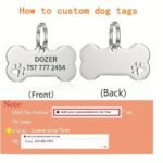 Custom Personalized Engraved Dog Id Tags, Custom Engraved Dog Bone Name Tags For Puppy Small Medium Pet Dogs With Phone Number - Image 12