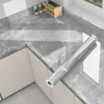 1 Roll Self-Adhesive Marble Texture Kitchen & Bathroom Wallpaper - Removable Peel & Stick Film With White/Gray/Black Marble Pattern, Glossy Finish, Easy Application For Countertops, Walls, Sinks, Shower Doors - Durable Surface Protector, Scratch &, Easy Clean, Peelable Film, Textured Surface, Seamless Matching, Suitable For Cabinets & Desks, Modern Marble Design - Image 25
