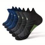 Acefine 6Pairs Men'S Compression Athletic Socks, Casual Ear Lifting Running Socks, Mesh Breathable Moisture Wicking Sweat Wicking Sports Socks - Image 13