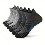 Acefine 6Pairs Men'S Compression Athletic Socks, Casual Ear Lifting Running Socks, Mesh Breathable Moisture Wicking Sweat Wicking Sports Socks - Image 3