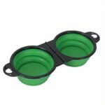 Portable Pet Folding Bowl, Outdoor Dog Double Bowl For Water And Food Sharing, Cat Bowl, Pet Dog Food Basin, Suitable For Travel, Camping, Outdoor Walks, Telescopic Dog Bowl, Tpe, Hangable, With Climbing Buckle, Pet Folding Double Bowl, Pet Travel Bowl, Portable Dog Bowl With Lid, Foldable Small Dog Bowl, Dog Portable Bowl, Foldable Pet Bowl, Camping Pet Supplies, Telescopic Bowl, Compact Pet Dish, Durable Bowl, Spillproof Bowl, Cat Food Dish, Dog Travelers, Small Dog Owners - Image 5