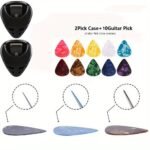 12Pcs Guitar Picks & Guitar Pick Holder Easy To Paste On The Guitar Suitable For Acoustic Guitar Electric Guitar Bass Ukulele Guitar Accessories Box - 2 Guitar Pick Case+10 Guitar Picks - Image 3
