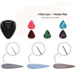 12Pcs Guitar Picks & Guitar Pick Holder Easy To Paste On The Guitar Suitable For Acoustic Guitar Electric Guitar Bass Ukulele Guitar Accessories Box - 2 Guitar Pick Case+10 Guitar Picks - Image 5