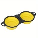 Portable Pet Folding Bowl, Outdoor Dog Double Bowl For Water And Food Sharing, Cat Bowl, Pet Dog Food Basin, Suitable For Travel, Camping, Outdoor Walks, Telescopic Dog Bowl, Tpe, Hangable, With Climbing Buckle, Pet Folding Double Bowl, Pet Travel Bowl, Portable Dog Bowl With Lid, Foldable Small Dog Bowl, Dog Portable Bowl, Foldable Pet Bowl, Camping Pet Supplies, Telescopic Bowl, Compact Pet Dish, Durable Bowl, Spillproof Bowl, Cat Food Dish, Dog Travelers, Small Dog Owners - Image 9