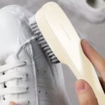 1Pc Ergonomic Long-Handle Shoe & Clothes Cleaning Brush, Soft Bristles, Black - Ideal For Sneakers With White Accents, Gentle On Fabrics - Image 7