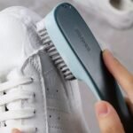 1Pc Ergonomic Long-Handle Shoe & Clothes Cleaning Brush, Soft Bristles, Black - Ideal For Sneakers With White Accents, Gentle On Fabrics - Image 5