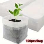 100/200/300Pcs Seedling Nursery Bags, Non-Woven Fabric Planting Bags, Cloth Seedling Pots For Gardening, Soil Transplanting Supplies, 8.0X10.01 Cm Agricultural Production Accessories - Image 3