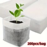 100/200/300Pcs Seedling Nursery Bags, Non-Woven Fabric Planting Bags, Cloth Seedling Pots For Gardening, Soil Transplanting Supplies, 8.0X10.01 Cm Agricultural Production Accessories - Image 5