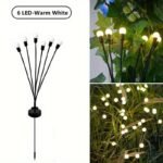 Solar-Powered Starburst Swing Lights - 6 Led, Warm White Or Multi-Color Options For Garden & Backyard Decor - Image 5