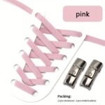 4Pcs Shoelaces And No Tie Shoelaces Buckle Set, Elastic Laces For Sneake, Men'S And Women'S Adult Widened Flat Shoelace For Shoes For King'S Day - Image 13