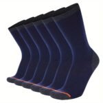 6Pairs Men'S Thick Warm Winter Socks Plain Color Sweat Absorbant Crew Socks - Image 12