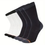 6Pairs Men'S Thick Warm Winter Socks Plain Color Sweat Absorbant Crew Socks - Image 11