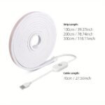 Fomzze Smart Touch Control Led Neon Lights Strip - Usb-Powered Dimmable Rgb-Free Color-Changing (White) Flexible Led Light With App-Like Touch Dimmer For Tv Backlight, Bedroom, Cabinets, Diy Decor - Plug & Play Usb Cable - Image 2