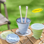 1Pc 180/270/320Ml Portable Outdoor Camping And Travel Folding Water Cup, Food-Grade Silicone Compression Cup For Brushing Teeth, Travel Folding Water Cup - Image 4