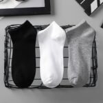 10 Pairs Men'S Invisible Seamless Socks - Breathable Moisture-Wicking Comfort, Solid Color Sports & Casual Socks In Black, Grey, White - Image 4