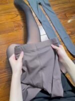 Women'S Fake Translucent Thermal Pants For Fall & Winter, High Rise High Stretch Slim Fit Tights - Image 11