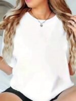 Women'S Casual Sporty T-Shirt, Black Cat Print, Comfort Fit Short Sleeve Tee, Fashion Breathable Casual Top - Image 11
