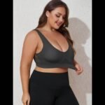 Plus Size Simple Bra, Women'S Solid Hollow Out Shockproof Wide Strap Tank Bra - Image 11
