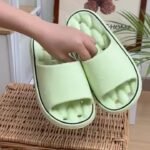 Women'S Thick Sole Non-Slip Eva Slippers - Soft Cushioned Indoor/Outdoor Beach Sandals, All-Season Comfort With Ergonomic Design, Solid Color For Home & Casual Wear, Indoor Slippers | Simple Slipon Design | Durable Slippers, Ladies Slippers - Image 18