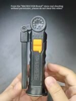 1Pc Multifunctional Work Light With Cob Side Lights, Usb Rechargeable, Led Flash Light, Handheld Torch With Magnet For Outdoor Camping Fishing Christmas Gift - Image 9