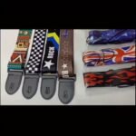 Durable Faux Leather Guitar Strap - Edgy Skull & Flame Design, Checkered Pattern, Police-Themed, Geometric & Tribal Print - Universal Fit For Acoustic/Electric/Bass Guitars - Pink, Yellow, Black - Image 15