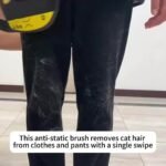 Upgraded Large Pet Static Hair Removal Gloves - Black Polypropylene Cat Grooming Gloves With Yellow Accents, 24.99Cm*17.98Cm, Efficient Pet Hair And Dander Removal, Essential Tool For Cats And Dogs | Stylish Pet Accessory | Durable Care Gloves - Image 11