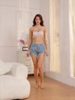 1Pc Women'S Front Closure Strapless Bra - No Underwire, Removable Pads, Breathable High-Elasticity T-Shirt Bra For Yoga, Gym, Casual & Casual Attire - Off-Shoulder Sexy Comfort Fit All-Season Bra, Strapless Push Up Bra, Yoga Accessory, Fashionable Undergarment, Durable Undergarment - Image 10