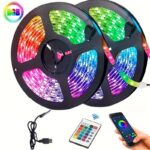 Cycg Smart Rgb Led Strip Lights With Music Sync & App/Remote Control, - Rgb Color Changing Lights With Dimmer, 1M/3M/5M/10M/20M/50M Lengths For Home, Party, Bedroom, Rgb Strip For Smart Device Control (Compatible With Smart