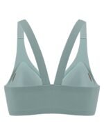 Simple Solid Seamless Buckle Front Bra, Comfy & Breathable Bra, Women'S Lingerie & Underwear - Image 7