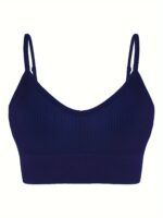 Lianshengfa Women'S Classic Ribbed Yoga Tank Top - Backless Design With Removable Cups, High Support Seamless Workout Bra, High Elasticity For Gym & Outdoor Activities, Solid Color, Sporty Ribbed Texture, Easy Maintenance Clothing - Image 6